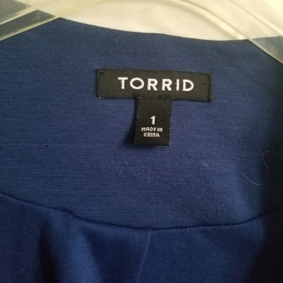 Torrid COLOR BLOCK SHAWL COLLAR BLAZER sz 1X - Picture 5 of 8